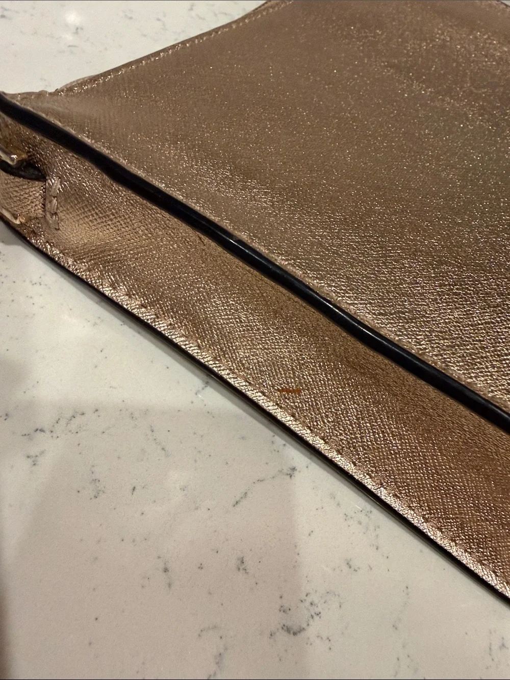 Metallic Rose Gold Crossbody Glam Classic Chic Bag by Kate Spade - Picture 10 of 14